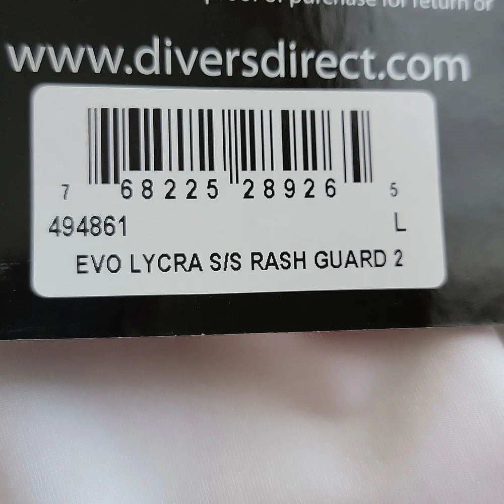 Evo Boys Rashguard Sun Shirt UPF 30 Short Sleeve White Blue Size L (14-16) New